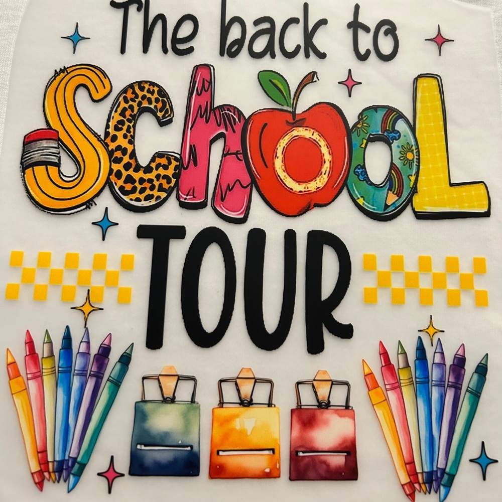 Youth Graphic Tee. Back To School Sizes Xsmall thru Large Youth. Made to Order